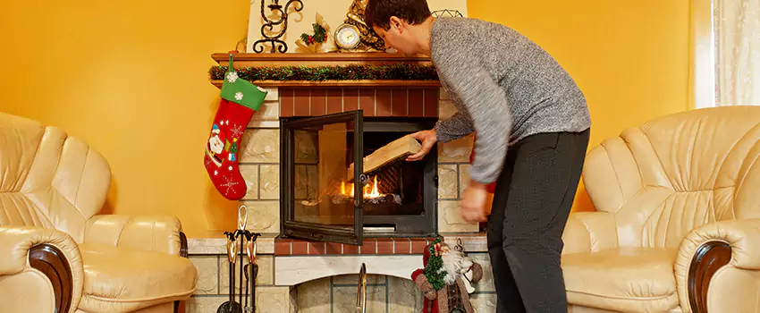Rusted Metal Fireplace Restoration in Franklin Farm, Virginia